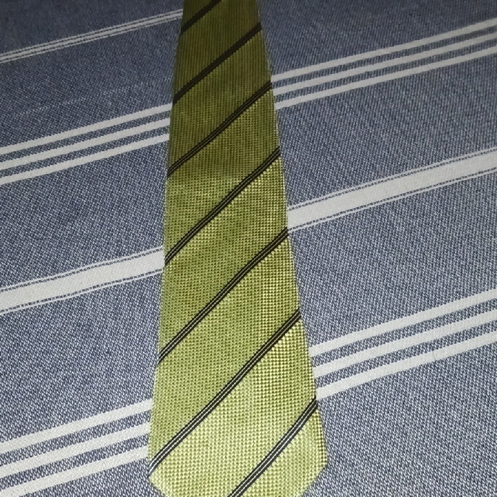 Green Striped Men's Tie